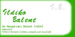 ildiko balent business card